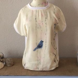 Blue bird blouse